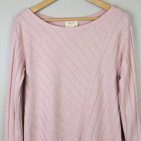 Maeve by Anthropologie Brushed Knit Long Sleeve Top Pink S - Picture 2 of 12